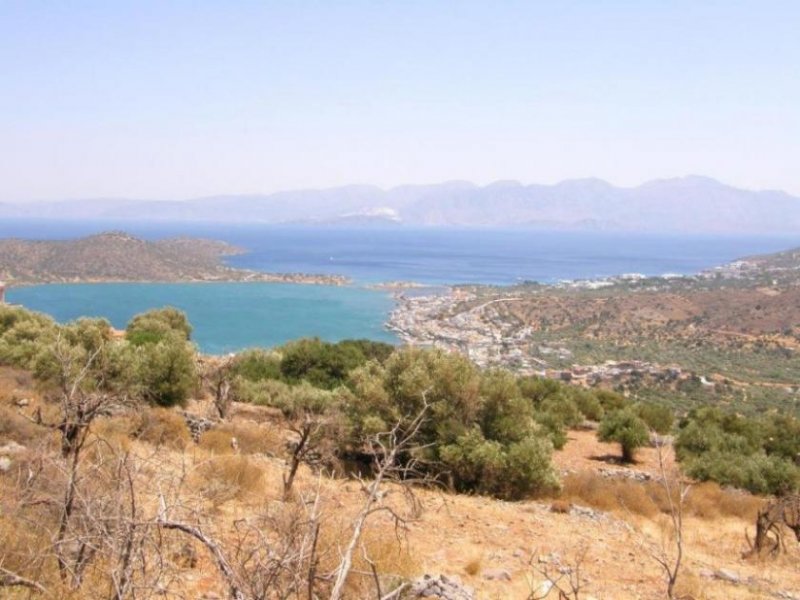 Pines MIT BESICHTIGUNGSVIDEO: Bauland am Meer mit Panoramablick auf die Bucht von Elounda Grundstück kaufen